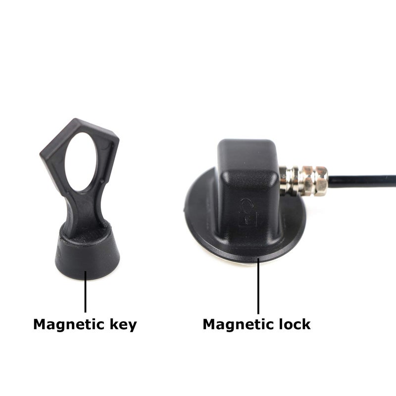 bouti1583 2 Pack Refrigerator Lock with Magnetic, Child Safety Locks, Fridge Freezer Door Lock, for Cabinet Drawer, Convenient - Black - Image 4